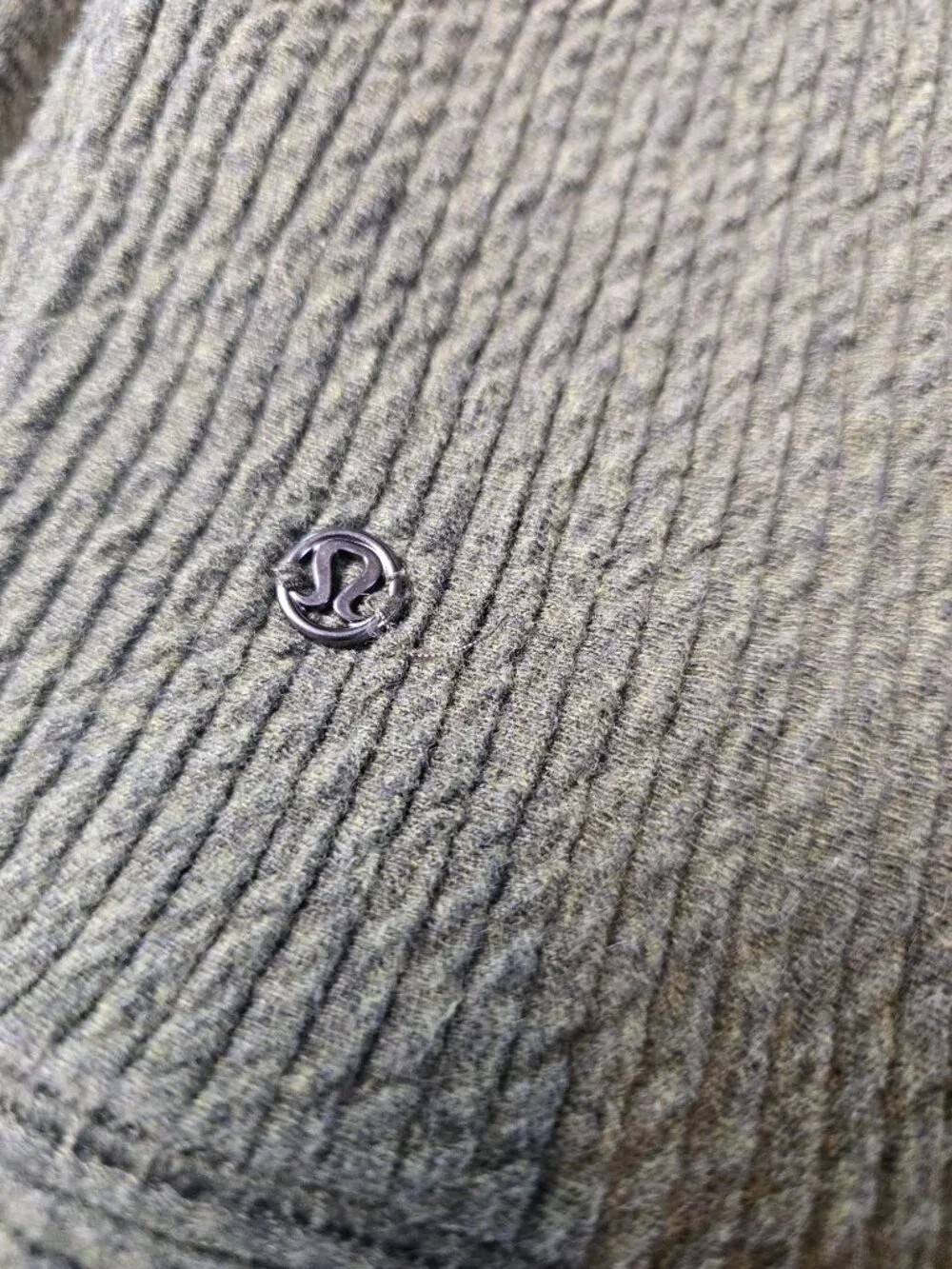 lululemon Women's Green Waffle Knit Cowl Neck Pullover Dress Pockets M